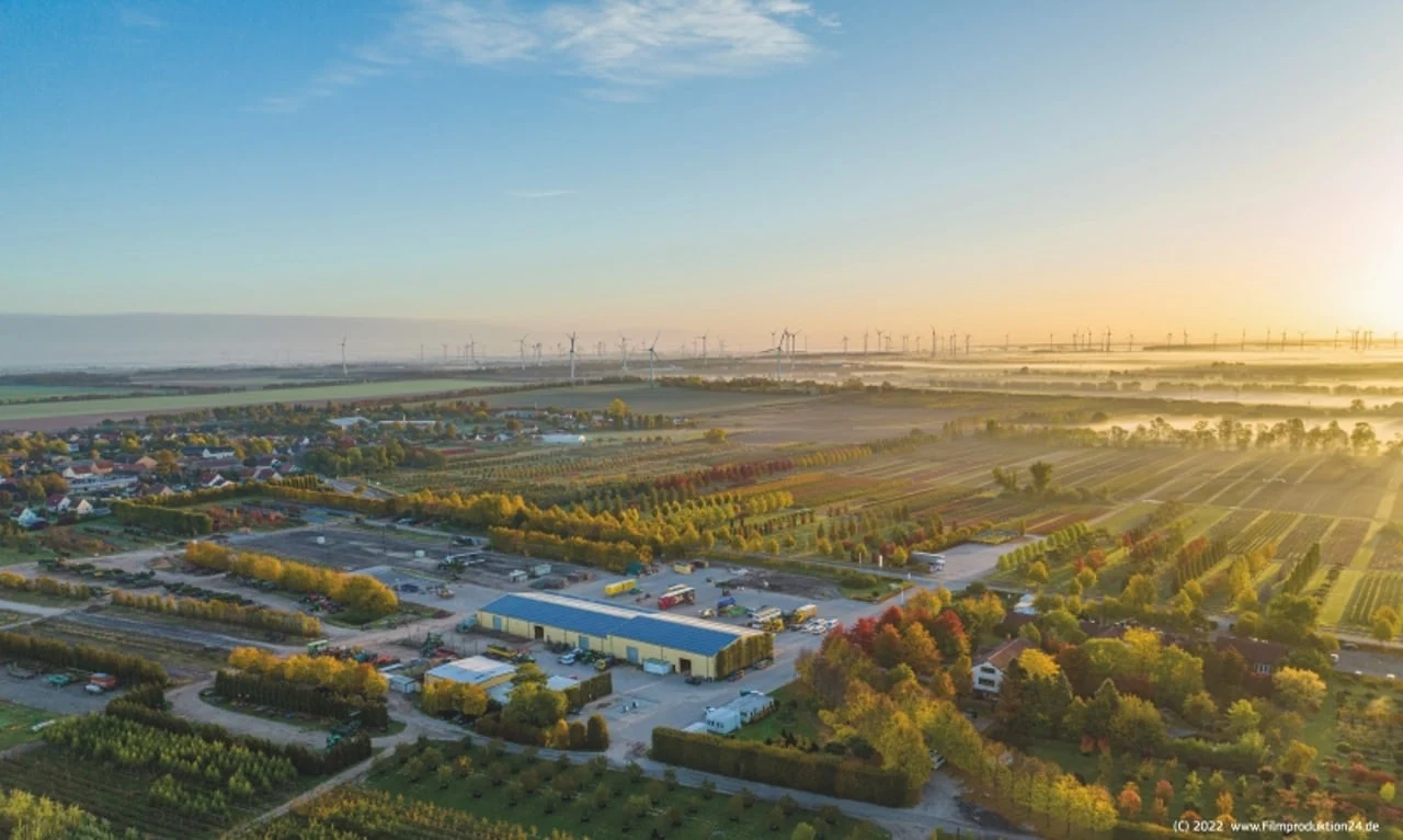 Baumschulquartiere und Gehölzproduktion aus der Luft